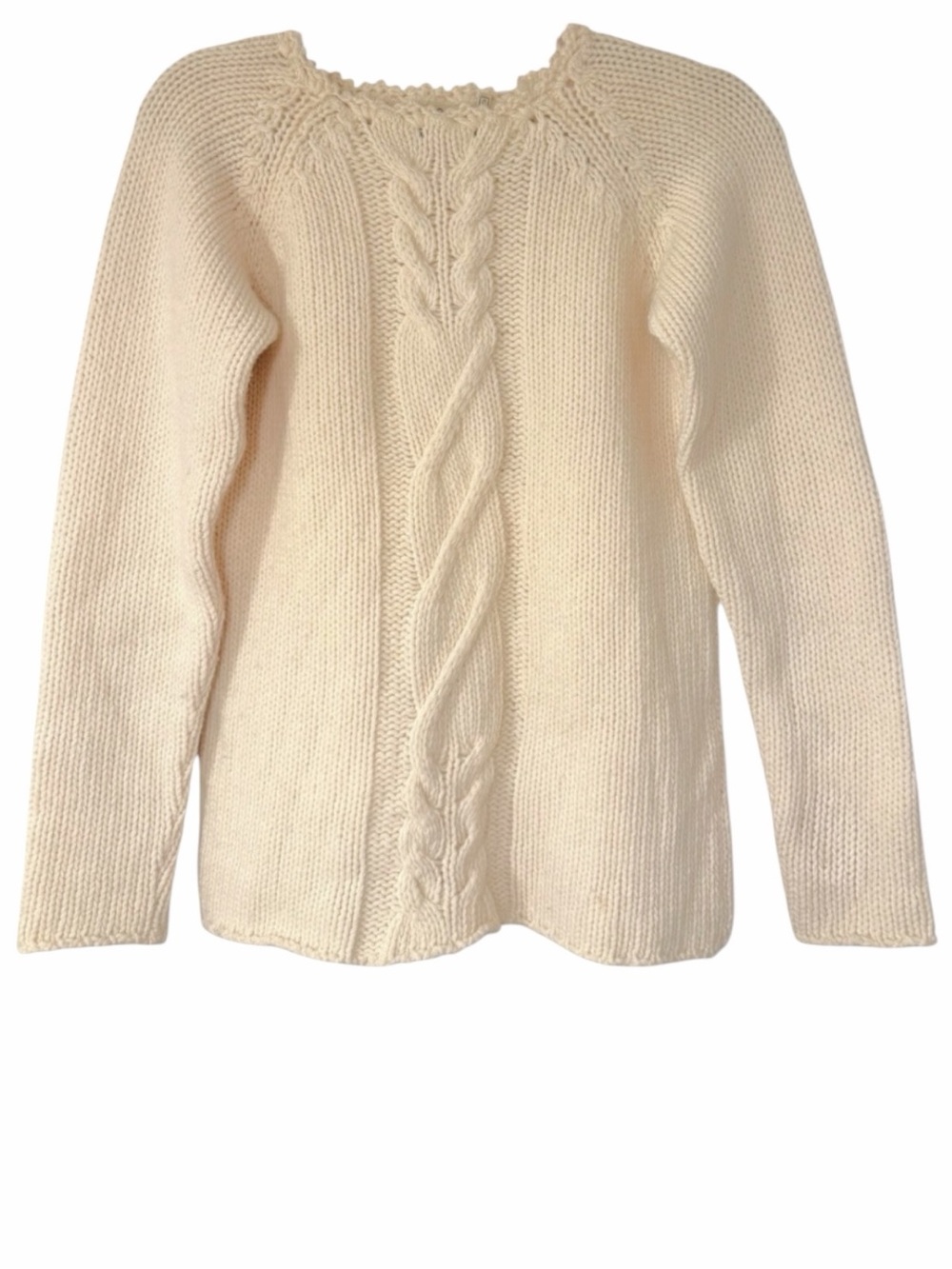 Tivoli Cable Knit Sweater Women’s Small Cream Neutral Minimalist Soft Cozy Warm